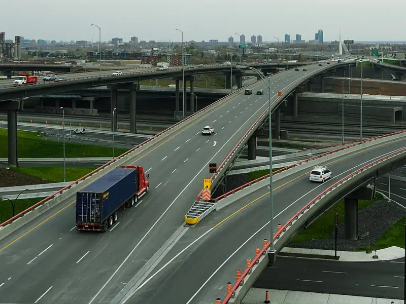 Delivery truck on the highway